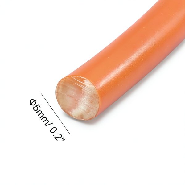 10ft 5mm PU Transmission Round Belt High Performance Urethane Orange-2